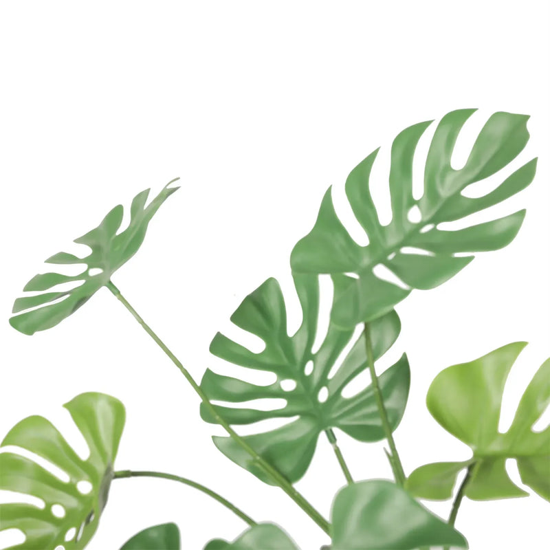 Realistic artificial split leaf philo, a tropical touch that's UV-proof for any setting