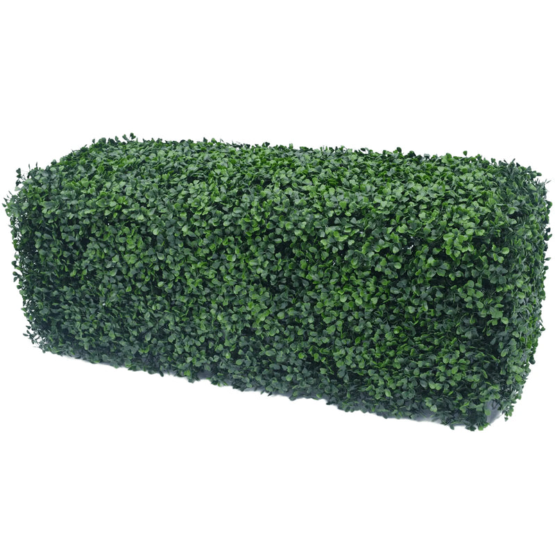 Dark Boxwood Artificial Hedge 40×10in – UV Resistant – Commercial Grade