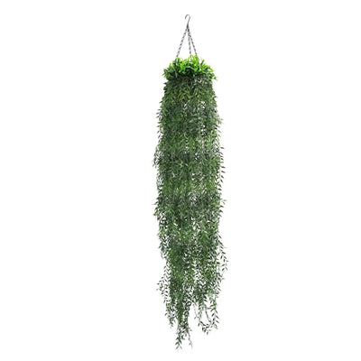 Fern Artificial Hanging Basket 10.2×53.1in – UV Resistant