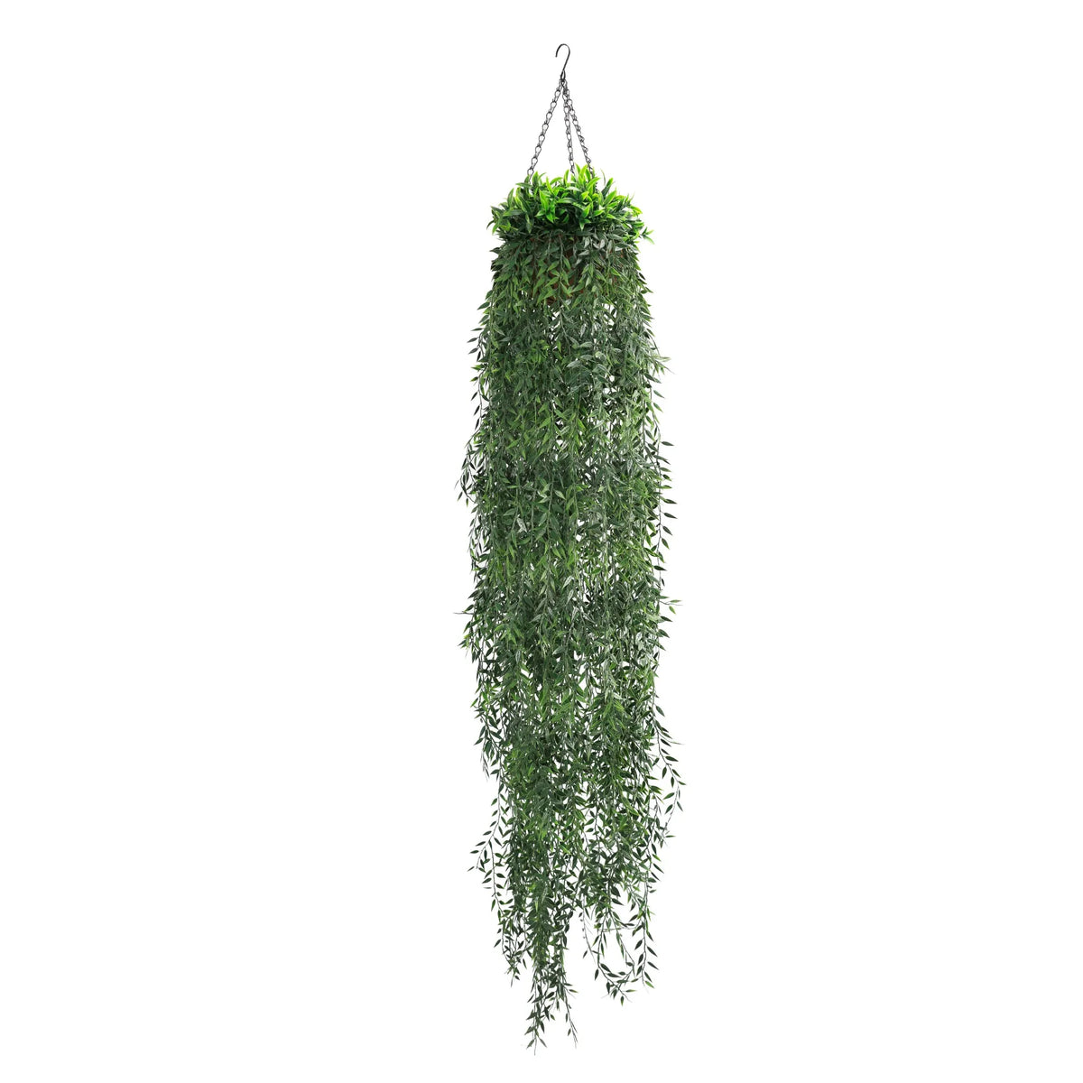 Fern Artificial Hanging Basket 10.2×53.1in – UV Resistant