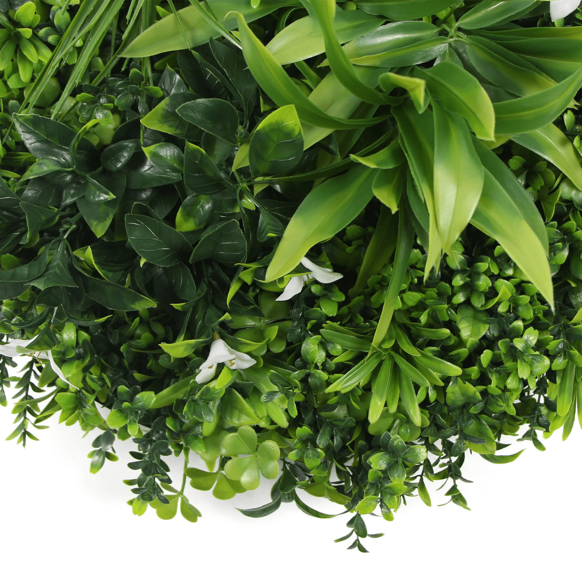 Círculo verde artificial de lujo de la pared de la planta de la pared 30" resistente ULTRAVIOLETA del marco negro