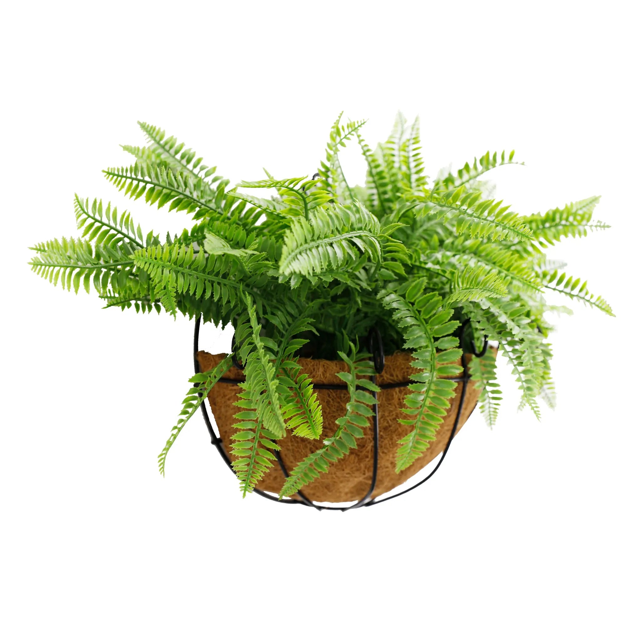 Artificial Hanging Fern Basket – UV Resistant (11.8in x 15.7in | 30cm x 40cm)