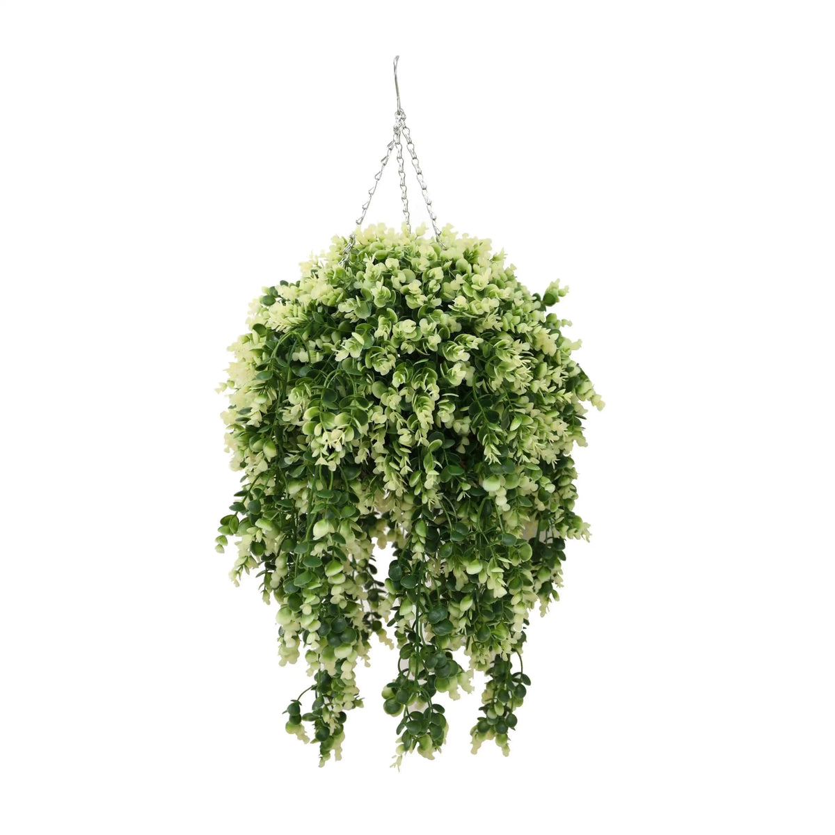 artificial hanging plants near me Artificial Hanging Basket – Spring Evergreen – UV Resistant