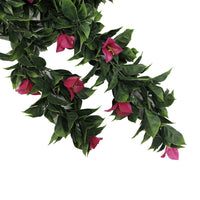 (5 piezas) Planta de buganvilla artificial colgante de color rosa vibrante, resistente a los rayos UV, 35"