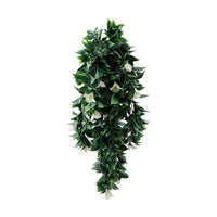 (5 piezas) Planta de buganvilla artificial blanca colgante resistente a los rayos UV 35"