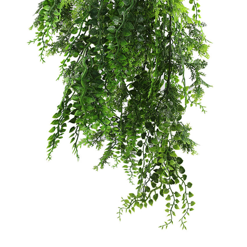 Artificial Hanging Dense Fern Plant Tropical Green 30" UV Resistant