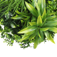 Artificial Green Wall Disc 30in – White Frame – UV Resistant – Commercial Grade