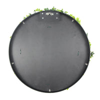Artificial Green Wall Disc 30in – Black Frame – UV Resistant – Commercial Grade