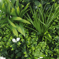 Artificial Green Wall Disc 20in – White Frame – UV Resistant – Commercial Grade