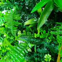 Wild Tropics Artificial Vertical Garden Green Wall Panel 40×40in 11 SQ FT – UV Resistant – Commercial Grade