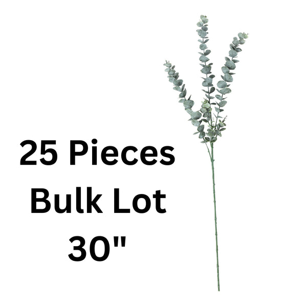 Beautiful Artificial Eucalyptus Stems – 25 Piece Bulk Lot, 30 Inches