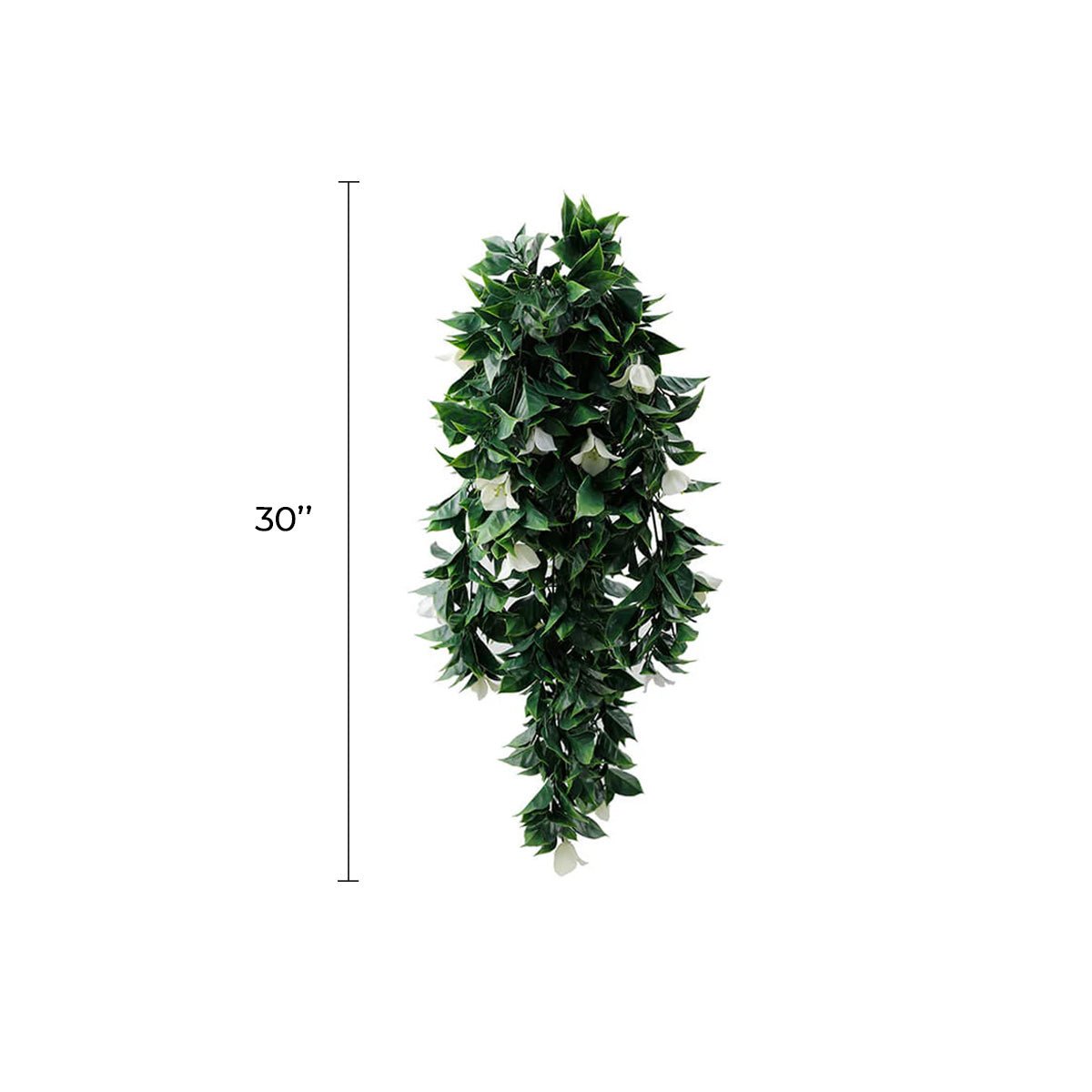 artificial bougainvillea hanging plant White Bougainvillea Artificial Hanging Plant Set of 5 35in UV Resistant