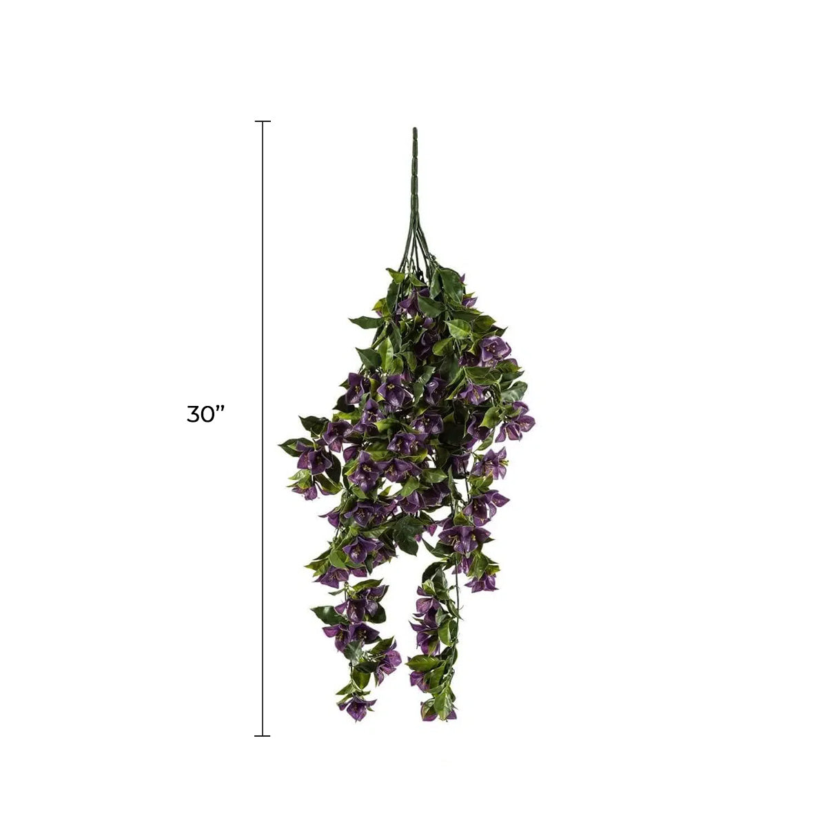 (5 Pieces) Vibrant Purple Hanging Artificial Bougainvillea Plant UV Resistant, 30"
