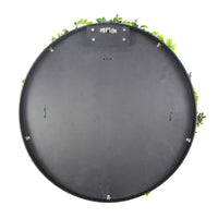 Slimline White Flowering Artificial Green Wall Disc 40in – White Frame – UV Resistant