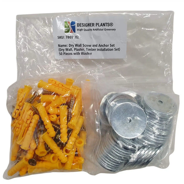 Budget Pack Screw, Washer & Plug Kit (Timber, Drywall and Plaster) 50 Pack