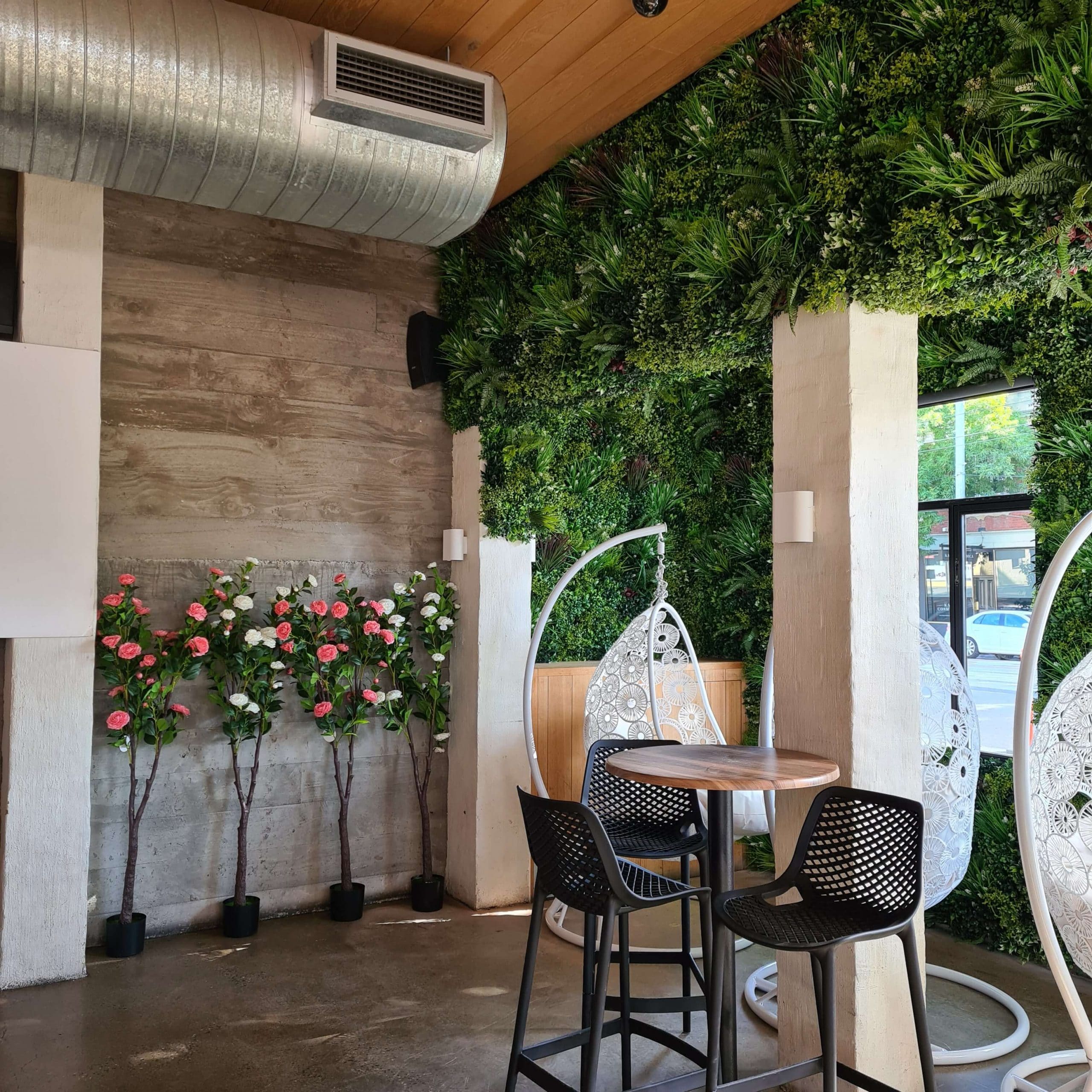 Panel de muestra del jardín vertical artificial ultralujoso Lush Spring (muestra pequeña) resistente a los rayos UV