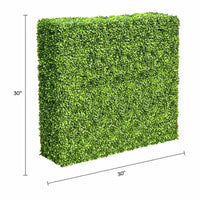 Dark Green Boxwood Artificial Hedge 30×30in – UV Resistant – Commercial Grade