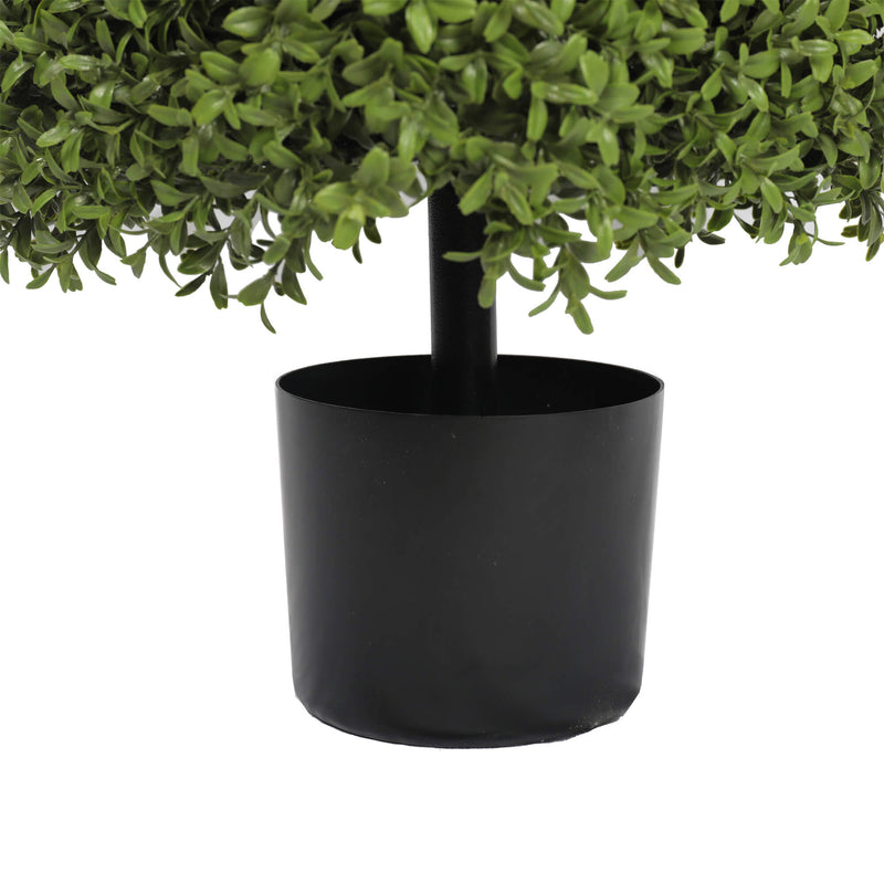 Premium Potted Artificial Square Topiary Plant 22" UV Resistant (Clearance)