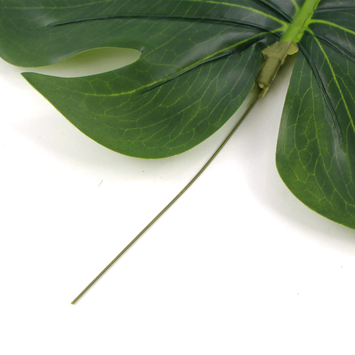 Hoja de filodendro artificial única 11,5"