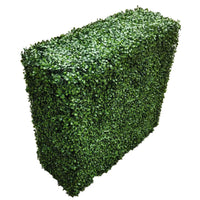 Seto de boj artificial verde de dos tonos de primera calidad, 40 pulgadas de largo x 40 pulgadas de alto, grado comercial, resistente a los rayos UV