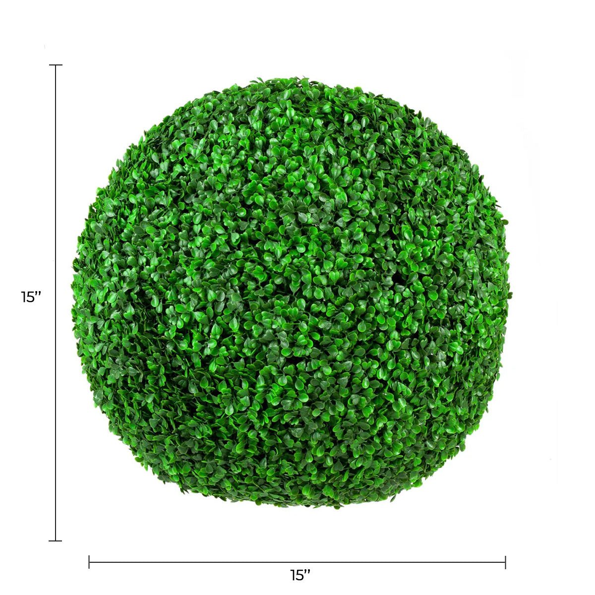 Juego de bolas de topiario de boj artificial (2 bolas) 15 pulgadas resistente a los rayos UV