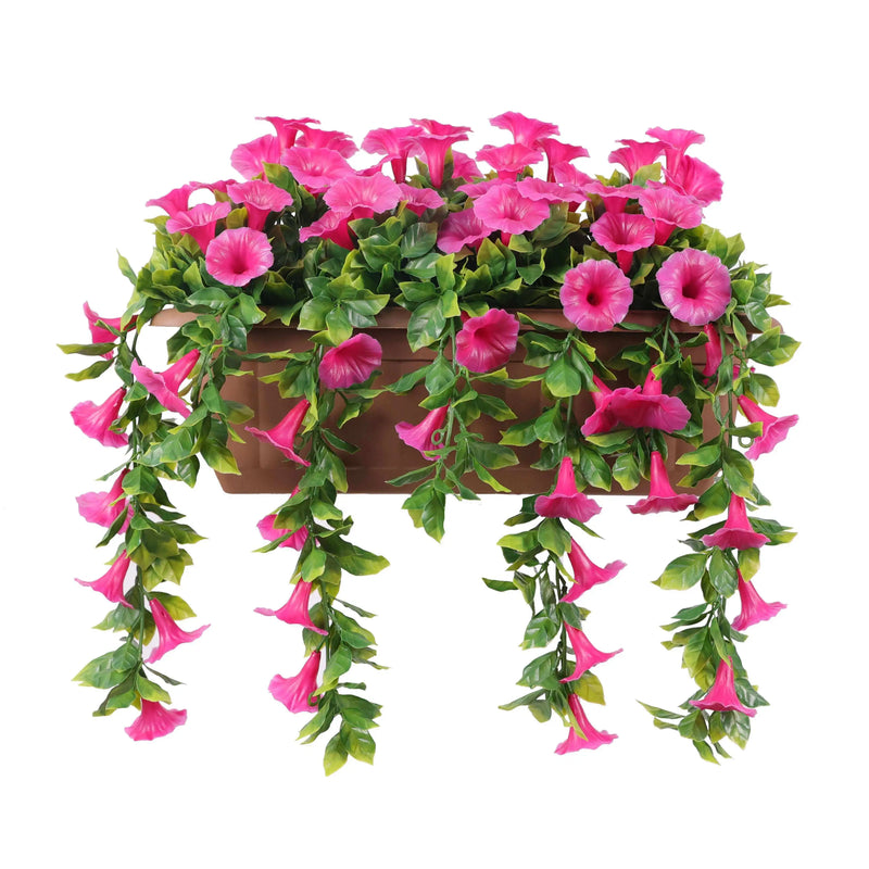 Artificial Draping Pink Petunia Window Box Planter 20" x 14"