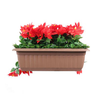 Draping Poinsettia Artificial Window Box Planter 20×14in – UV Resistant