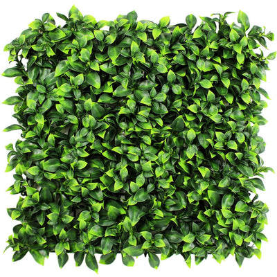 Pared verde artificial de jazmín, 40 x 40 pulgadas, 11 pies cuadrados, grado comercial, resistente a los rayos UV