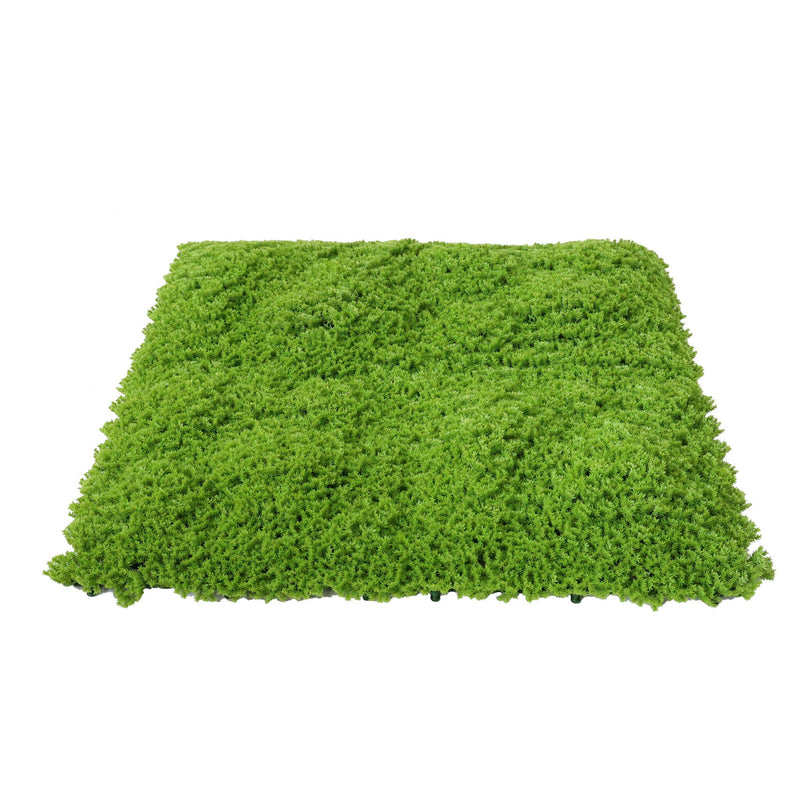 Artificial Moss Hedge Panel Screen Front View of Green Wall Moss Panel Placed on ground