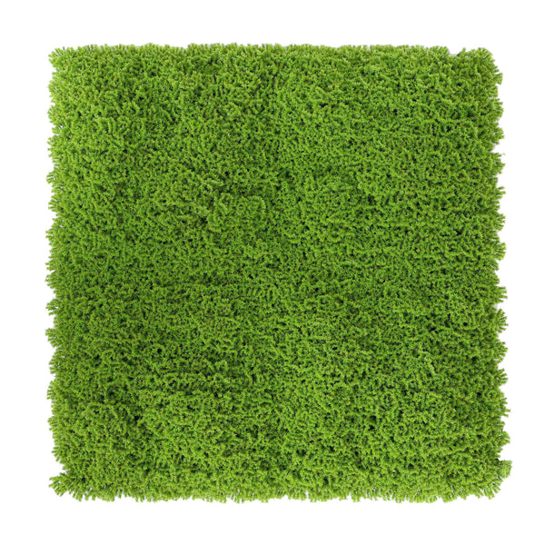 Artificial Moss Hedge Panel Screen Front View of Green Wall Moss Panel