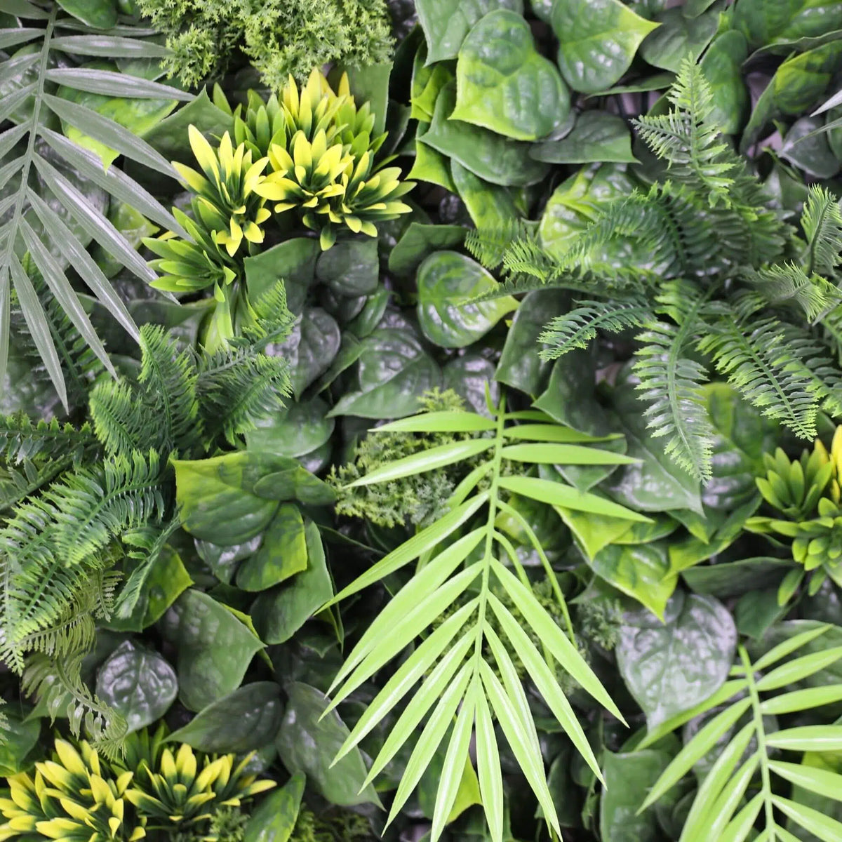 Jardín vertical artificial hawaiano con flores de lujo, 40 x 40 pulgadas, 11 pies cuadrados, grado comercial, resistente a los rayos UV