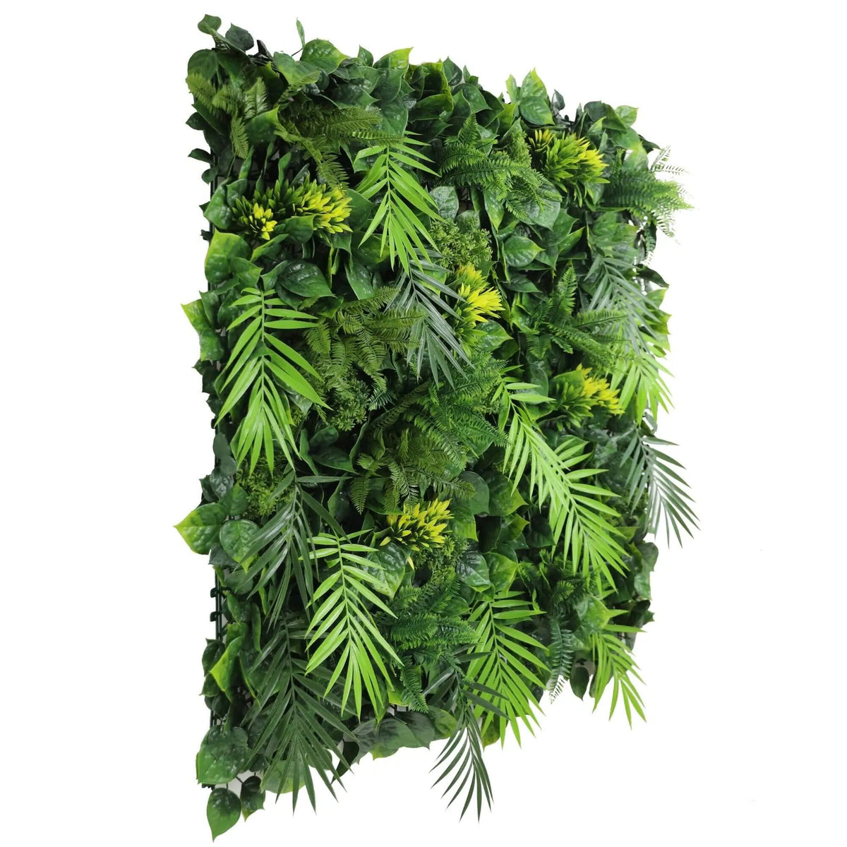 Jardín vertical artificial hawaiano con flores de lujo, 40 x 40 pulgadas, 11 pies cuadrados, grado comercial, resistente a los rayos UV