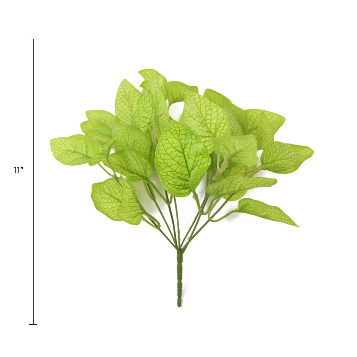 Arbusto de hoja dorada de filodendro artificial 11"