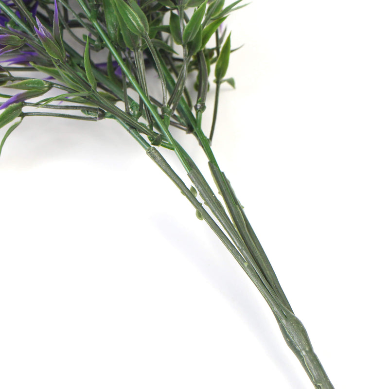 Planta de Ruscus colgante artificial de hoja estrecha de dos tonos púrpura artificial 31" resistente a los rayos UV
