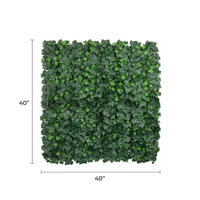 Boston Ivy Artificial Vertical Garden Green Wall Panel 40×40in 11 SQ FT – UV Resistant – Commercial Grade