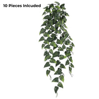 Devil's Ivy Artificial Hanging Plant Set of 10 33.5in – UV Resistant