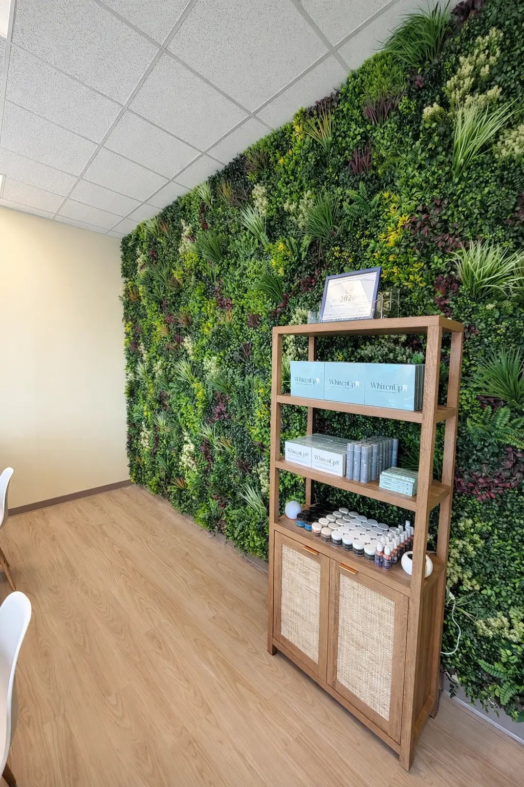 Living Walls: Evergreen Triptych Artificial Vertical Garden Green Wall Panel Set of 3 33 SQ FT – UV Resistant – Commercial…