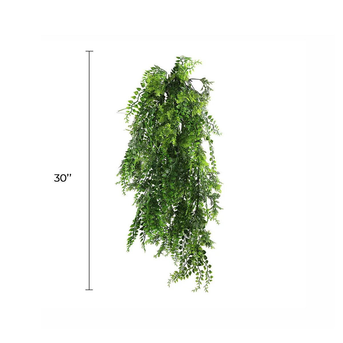 Dense Tropical Fern Artificial Hanging Plant 30in – UV Resistant