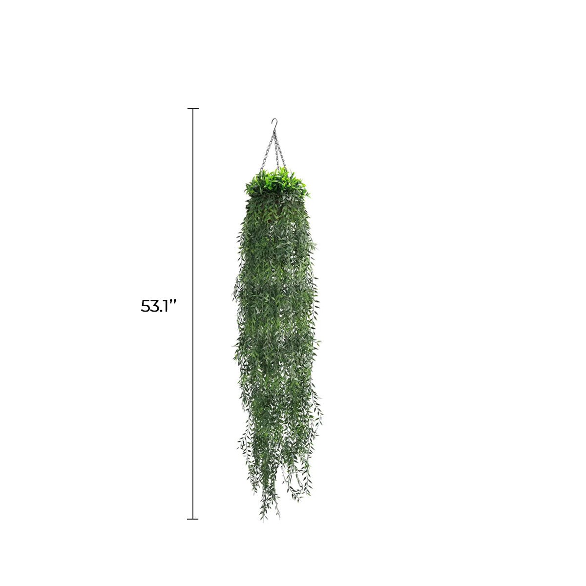 Fern Artificial Hanging Basket 10.2×53.1in – UV Resistant