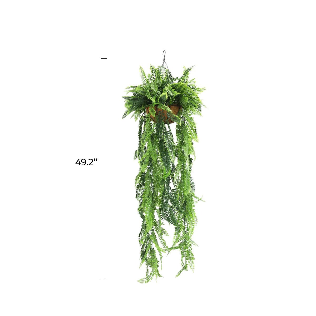 Fern Artificial Hanging Basket 13.8×49.2in – UV Resistant
