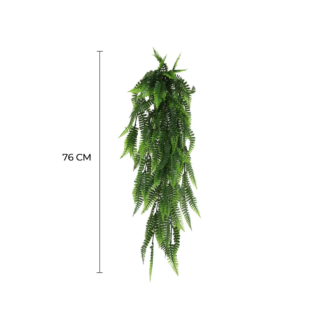Artificial Hanging Fern Garland Bushes (UV Resistant &amp; Fire Rated | 7.1in x 30in | 18cm x 76cm Each)