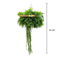 Artificial Green Wall Disc 16in – Gold Frame – UV Resistant