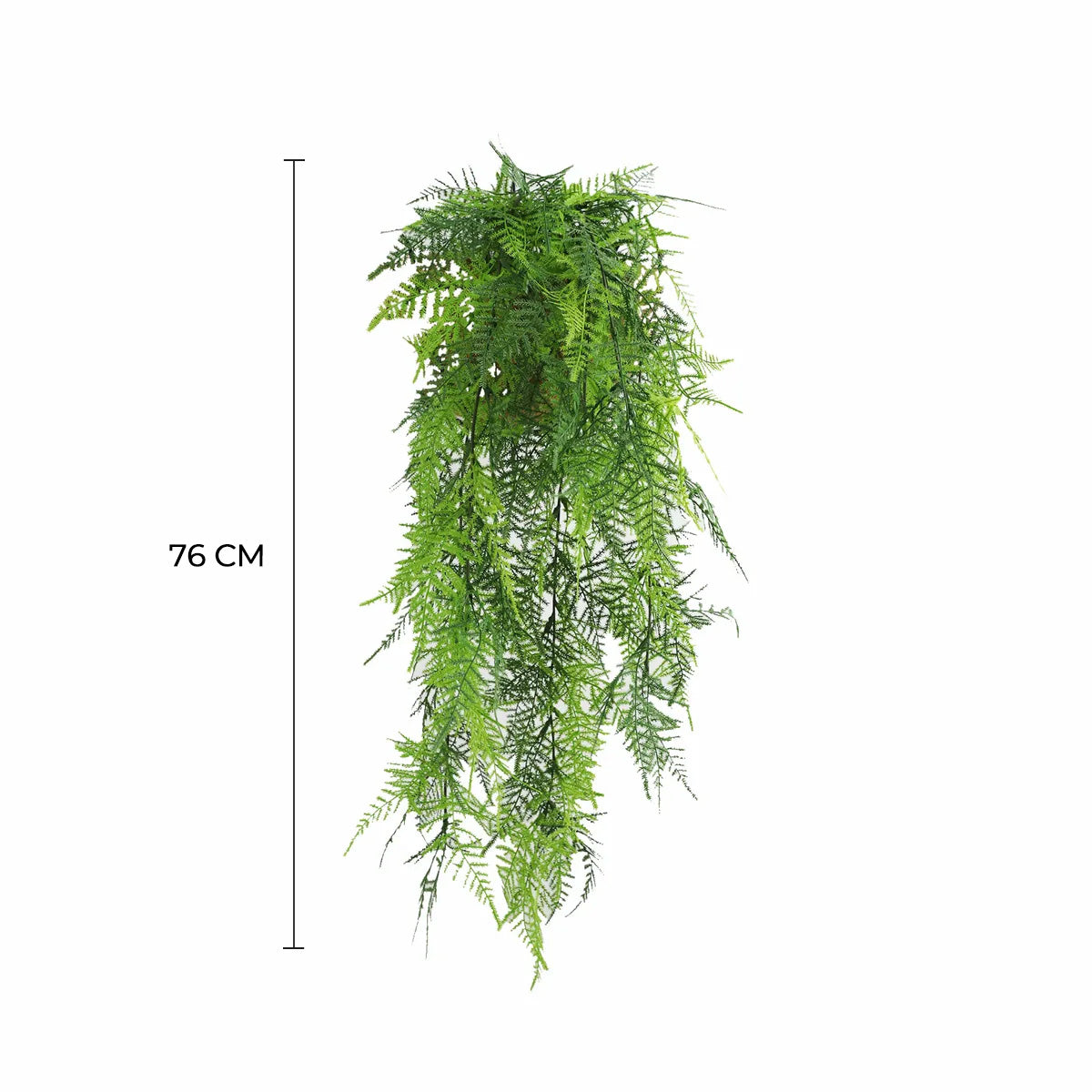 Artificial Hanging Lace Fern Garland Bushes – Vivid Green UV Resistant & Fire Rated | 5.9in x 30in (15cm x 76cm Each)