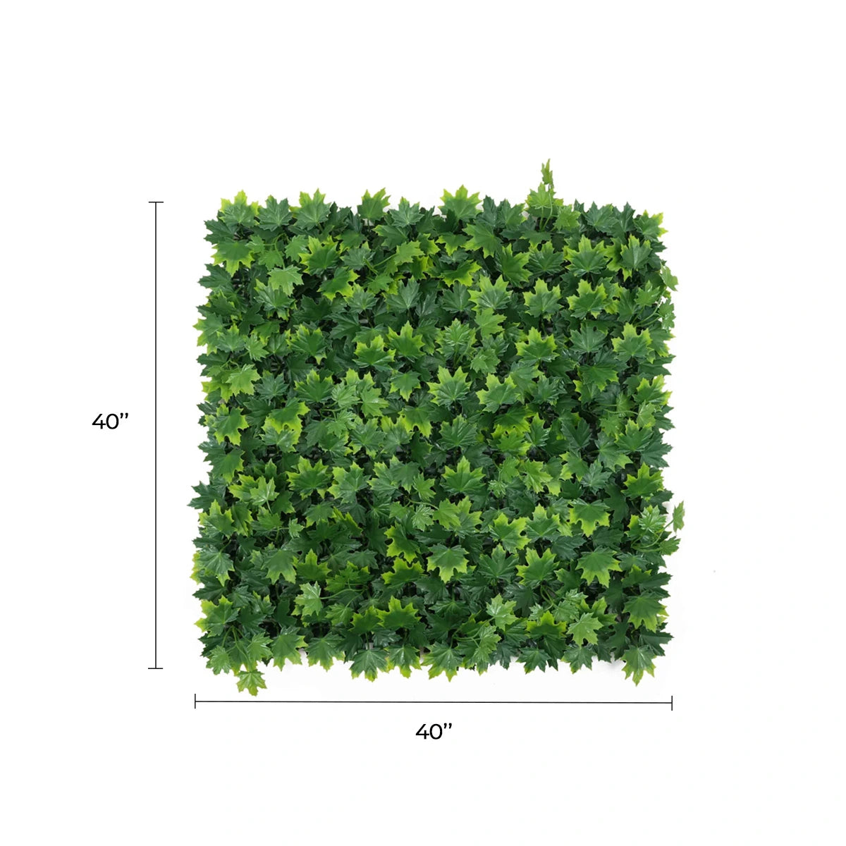 Maple Artificial Vertical Garden Green Wall Panel 40×40in 11 SQ FT – UV Resistant – Commercial Grade