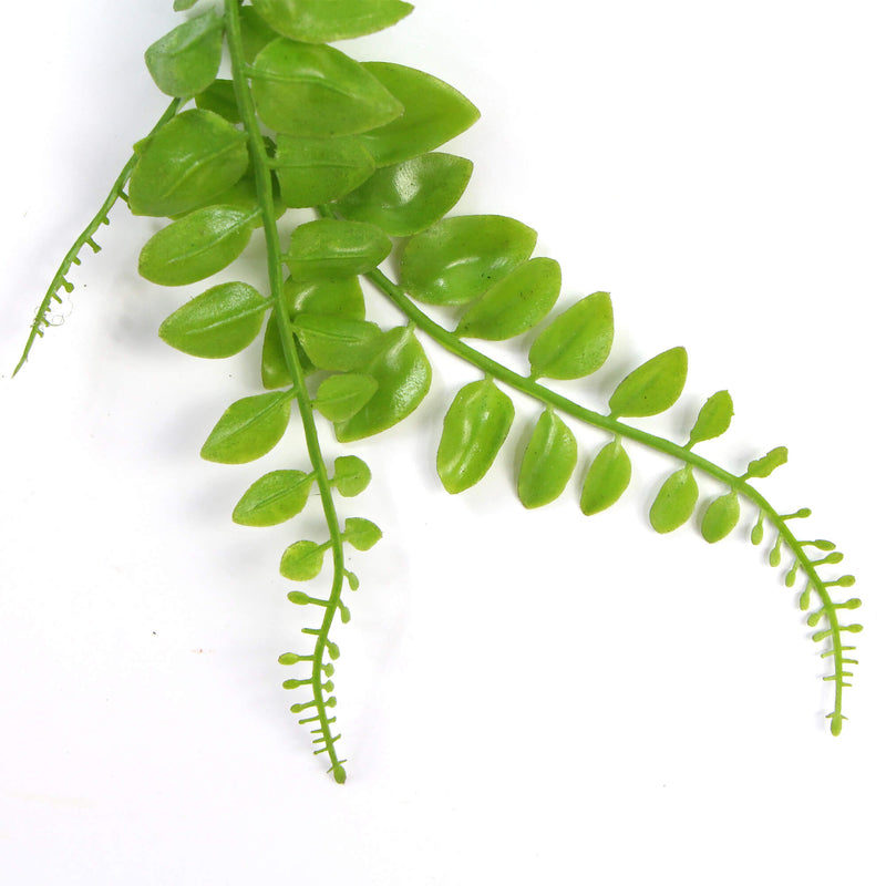 Planta de helecho de botón colgante verde claro artificial 31" resistente a los rayos UV