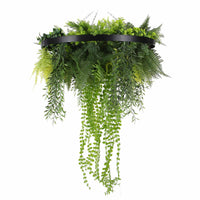 Draping Plant Artificial Roof Hanging Disc 24in – Black Frame – UV Resistant — featuring Non UV Resistant