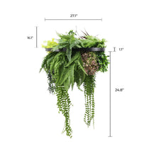 Tropical Foliage Artificial Roof Hanging Disc 23.5in – Black Frame – UV Resistant