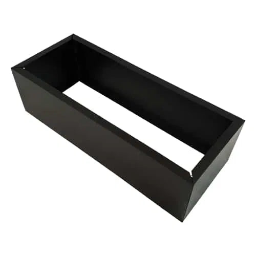 Black Metal Planter Medium (Open Base for Artificial Hedges)