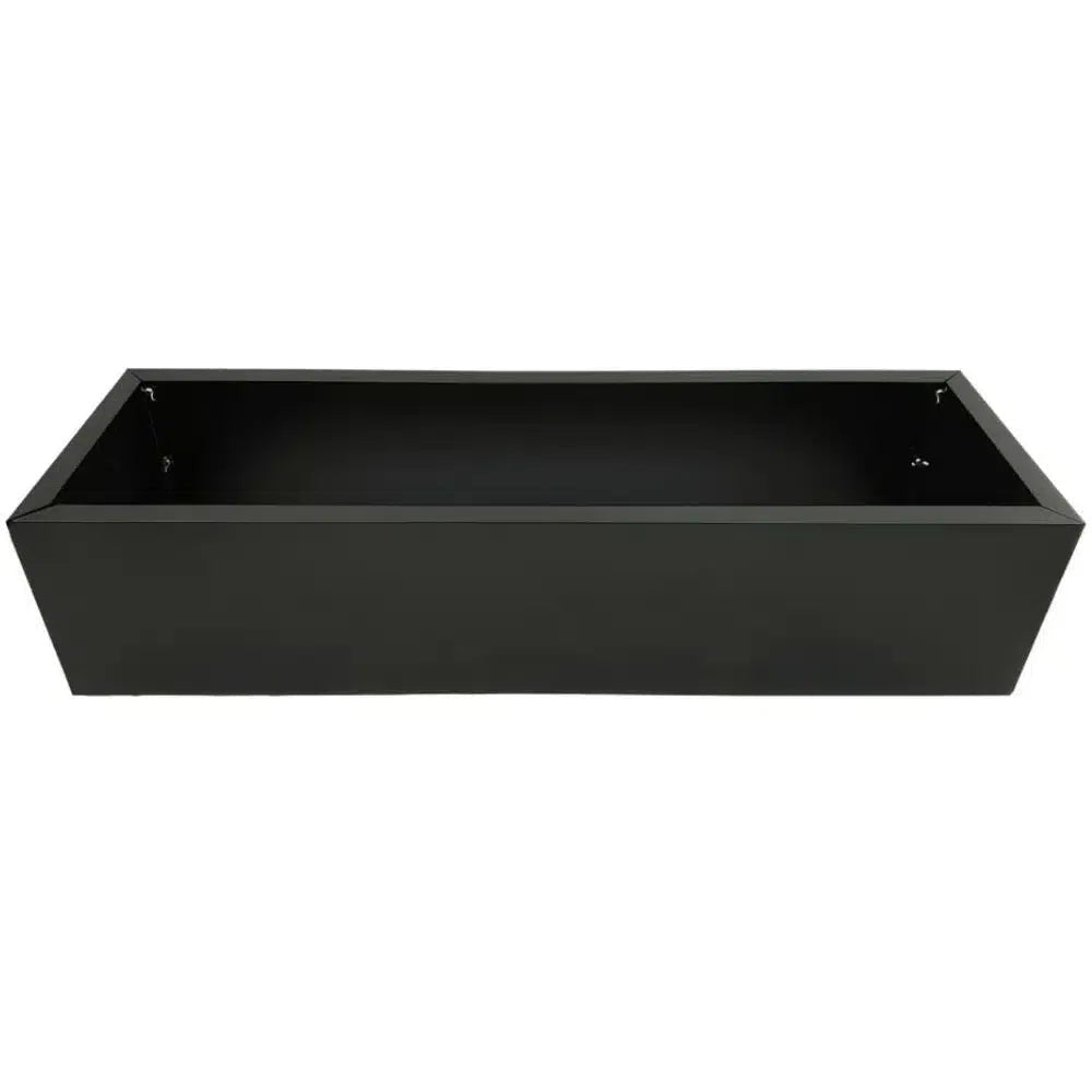 Black Metal Planter Medium – For Artificial Hedges