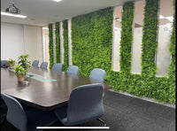 Panel de muestra de pared verde artificial de helecho exuberante (muestra pequeña) Grado comercial resistente a los rayos UV